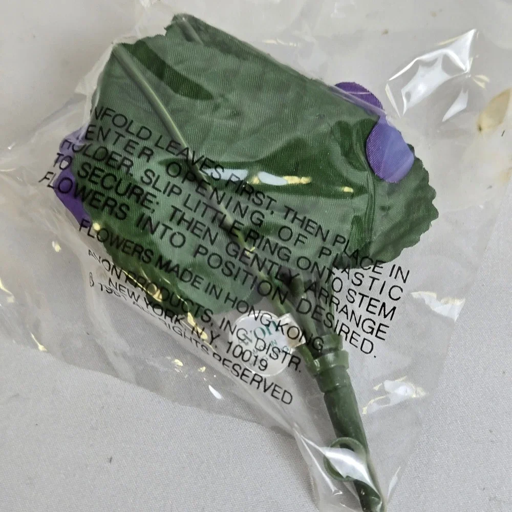 Avon Basket Of Violets Pomander, Violet Wax‎ Fragrance Chips, Flower Vtg 1981